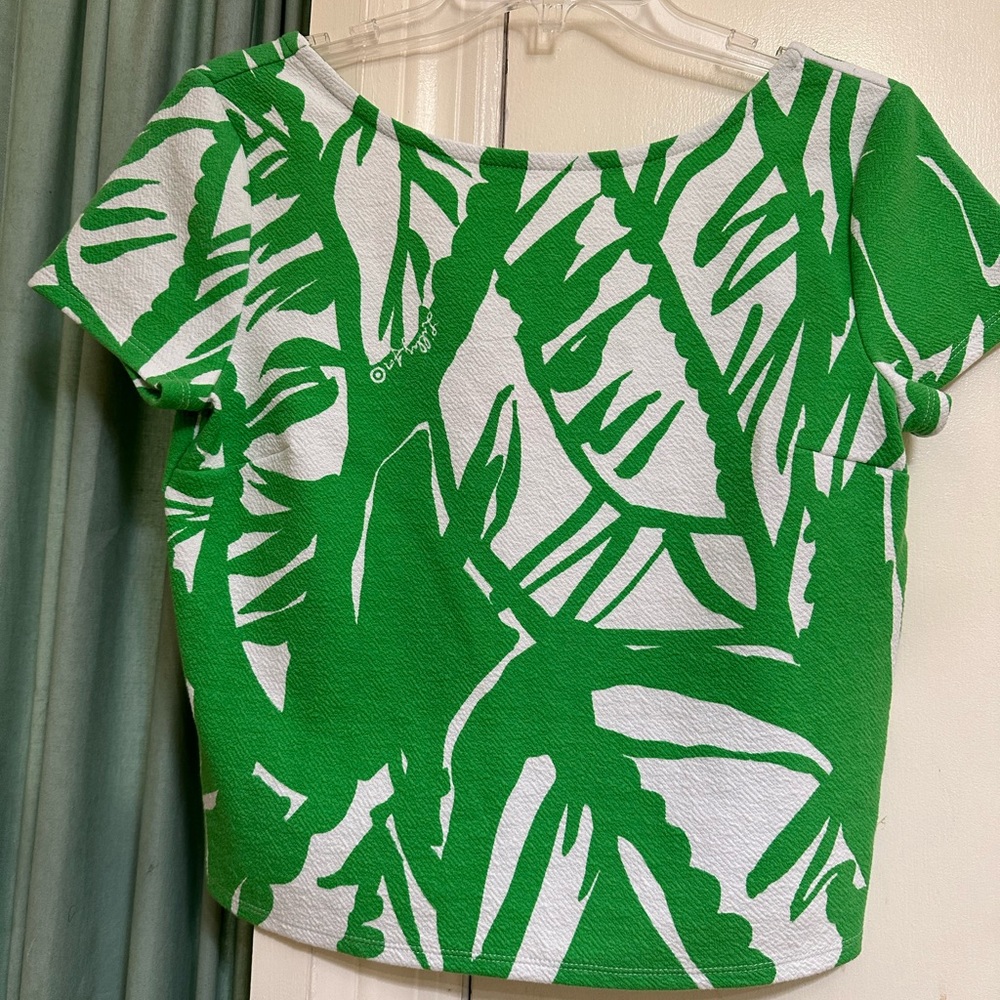 Lilly Pulitzer for Target Women’s Pinterest Crop Top Shirt Boom Boom Sz Small.